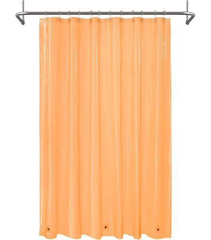 Spirella Duschvorhang „Primo“ – Antibakteriell, Wasserdicht, 240x180 Cm (Polyester, Rot)