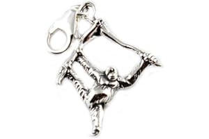 Arcadia Gifts Charm Pendants Orangutan Shape Ape Monkey Clip On Tibetan Antique Silver Tone in Organza Bag