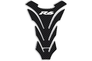 DEGONA Paraserbatoio Tank Pad Adesivo Resinato 3D Protezione Serbatoio compatibile con moto YAMAHA R6 - PY009