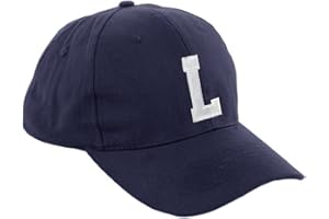 MFAZ MOREFAZ LTD Morefaz Unisex Jungen Mädchen Mütze Baseball Cap Marineblau Hut Kinder Kappe Alphabet A-Z TM (L)