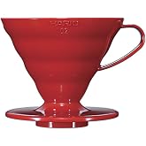 HARIO VDR-02R V60 Clear Coffee Dripper 02 Red Coffee Dripper for 1-4 Cups