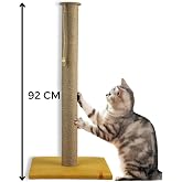 Pugalo 90 CM B&uuml;y&uuml;k Kedi Tırmalam tahtası Pugalo Catnipli Uzun Tırmalama tahtası (Sarı)