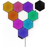 Nanoleaf Shapes Ultra Black Hexagon Starter Kit, 9 Esagoni Luminosi LED RGBW Smart - Applique da Parete Interno Modulari, Luc