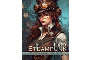 Steampunk Lady Coloring Book: Victorian Modern Art Design of Unique and Beautiful Darlings Portraits In Vintage Style with Interesting Educational Facts About The Wild Women Era