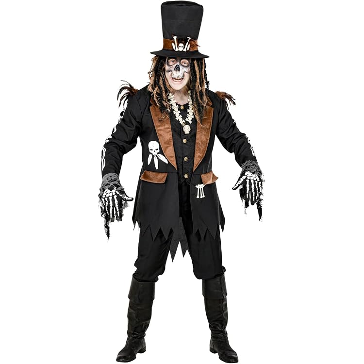 My Other Me Voodoo-Kostüm M/L – Halloween Outfit Mit Hemd, Weste, Gürtel & Accessoires