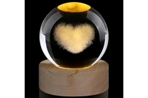 ‎AWARDSEN AWARDSEN 60 mm Kristallkugel Herz, Briefbeschwerer Glaskugel Deko, Crystal Ball Herzensmensch Geschenk für Partner, Jahrestag Geschenk für Sie