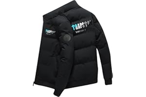 BTBDYDH Winter Jackets Puffer Coats Unisex Printed Windproof Warm Cotton Clothing Stand Collar Puffer Jacket Outdoor Quilted Down Jackets