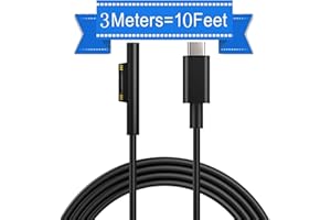 GETUE Sisyphy 10ft Surface Connect to USB-C Charging Cable Compatible for Microsoft Surface Pro7 Go2 Pro6 5/4/3 Surface Laptop1/2/3 & Surface Book, Works with 45W 15V3A USBC Charger