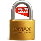VIVALUXE DMAX 25 mm Pirin&ccedil; Asma Kilit &ndash; Dayanıklı G&ouml;vde, G&uuml;venli Kilitleme, Anahtarlı Sistem, Ev Ofis Depo Dolap Kapı İ&ccedil;in Uz