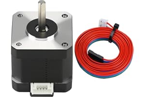 Toaiot Moteurs d'imprimante 3D Moteur pas à pas Nema 17 Moteur 42-40 1.5A 2 phases 4 fils 1,8 degré pour extrudeuse d'imprimante 3D Repra Makerb CNC CR-10 / 10S / Ender 3 avec câble de 39,3 pouces