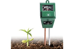 Wallfire Cyfrowy tester gleby PH, 3 w 1 czujnik wilgotności światła słonecznego miernik sondy pH zestaw testowy do domu i ogrodu, roślin, gospodarstwa, do użytku wewnątrz / na zewnątrz (3 w 1 miernik pH gleby)