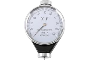 Telituny Shore Härte Messgerät, 0-100 HA Typ A Shore Durometer Gummireifen Durometer, Härteprüfgerät Meter Reifen Durometer Härte Kunststoffen Meter, für Gummi Kunststoff Hartgummi Härte Messung