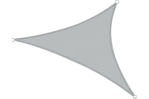 Cool Area Voile d'ombrage Triangulaire 3x3x3m Imperméable Toile Ombrage UV Protection pour Patio Jardin, Terrasse,Extérieur, Balcon,Couleur Gris Clair