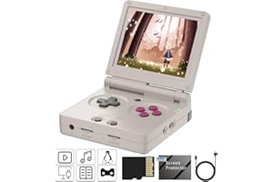ANBERNIC RG35XXSP Console de Jeu Portable avec écran IPS 3,5" 3300 mAh Clamshell Rétro Système à Rabat (Argent)