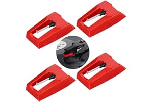 BAIJ Aiguille Diamant de Remplacement,4 Pack Pointe de Lecture Aiguille Tourne Disque Universel Platine Vinyle Aiguilles pour Platine Diamant pour Tourne Disque Vinyle