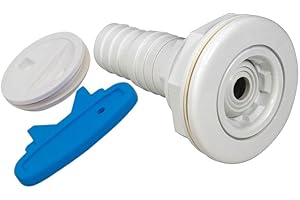 Medipool Flache Einlaufdüse, mit schwenkbarem Düsenkopf, für Stahlwandbecken, Schlauchanschluß, Dichtungssatz, Winterstopfen mit Dichtung