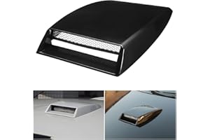 JNNJ Cubierta De Entrada Flujo Aire Del Automóvil, Cubierta Protectora Para Rejilla Entrada Aire Del Coche, Toma De Aire Decorativa Para El Capó Del Coche, Universal Car Air Flow Capó(Negro)