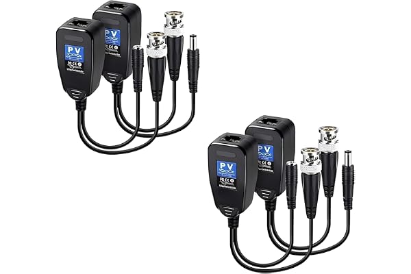 8MP Balun BNC + DC RJ45 Cat5/Cat6 AHD/TVI/CVI/CVBS HD CCTV DVR (4 (2 )