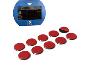 MERUYOO Ersatz Klebepads Set, 10 Stück, kompatibel mit Needit Park Lite elektronische Parkscheibe, doppelseitiger Spezialkleber für Windschutzscheibe, Kleber Pads Parkuhr, Klebesticker Glas Kit Parking Disc