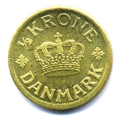 Preisvergleich Produktbild Münze Danmark 1 / 2 Krone Dänemark 1939 - König Christian X. REPLICA