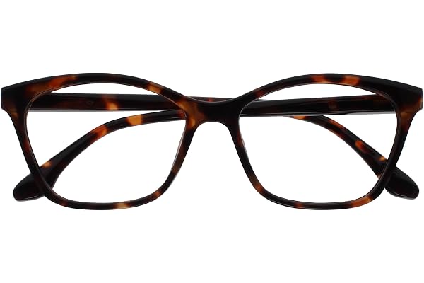 OPULIZE KAT Lunettes de Lecture - Élégante Monture Œil-de-Chat - Marron Brillant Écaille de Tortue - Hommes et Femmes - Charnières à Ressort - R59-2 - +2.50