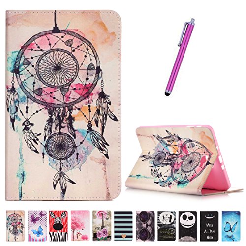 Romtronic Cute Colorful Flip Tasche PU Leder Abdeckung Stand Schutzhülle für Samsung Galaxy Tab A6 10.1 Pouces SM-T580 / SM-T585 + 1 x Schwarz Stylus (Design 01)