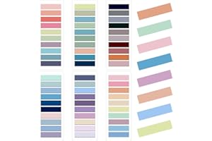 JIANTA 1200Pcs Marcadores Adhesivos, 6 Set Morandi Indices Adhesivos, Notas Adhesivas de Colores Transparente, Indice Pestañas Sticky Tabs para Oficina Escuela Marcador de Página Marcador Adhesivo