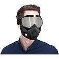 SORAX 3 in 1 Detachable Mask with Foam face shield Protective Goggles for Bike Scooter Motorcycle