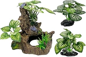 Smoothedo-Pets Plantes d'aquarium Décorations pour aquarium Grotte de poissons Plantes artificielles en plastique Poissons rouges Paysage aquatique Poissons de Poisson Cachettes de Serpents / Plantes