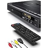 ELECTCOM DVD Player - DVD Player with HDMI Cable for TV, Multi Region DVD Player USB, DVD Players for TV with Remote Control