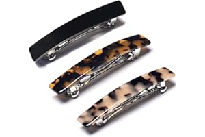 ‎FSMILING FSMILING 3 Stück Haarspangen Damen Dünnes Haar Haarspange Damen Klein Französische Hair Clip Mittle Automatische Haarspange Für Feines Haar