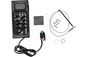 Dilwe - Pickup per chitarra, 4 bande, preamplificatore EQ, pickup, 6,5 mm, uscita per chitarra acustica