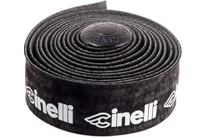 Cinelli - Cinta de Terciopelo (diseño con Logotipo), Color Blanco y Negro