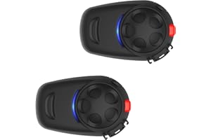 Sena SMH5 Auricolare e Interfono Bluetooth per Scooter e Motocicli, Nero, Confezione Doppia