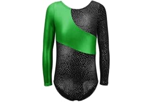 DAXIANG Justaucorps Gymnastique Fille Manche Longue Brillant Danse Ballet Combinaison pour Enfant