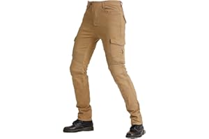 JICAIXIAYA Jean de moto pour homme fabriqué avec du tissu Kevlar, pantalon de protection de moto en denim respirant, doublé, renforcé, amovible, rembourré blindé