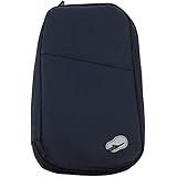 Navy Blue Travel Wallet With Closure Zip Document Organiser Passport Ticket Holder