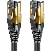 deleyCON 2m CAT8.1 LAN Cable Patch Network - RJ45 LAN DSL Copper S/FTP Shielding 2000 MHz 40 Gbit - CAT.8 Ethernet Cable Conn