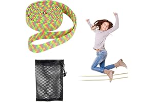 RosyFate Elastico per Saltare, Elastico per Saltare Gioco Bambini, Gomma Elastica per Bambini, Corda Elastico Colorato, Giochi per Interni ed Esterni, Lungo 3 M