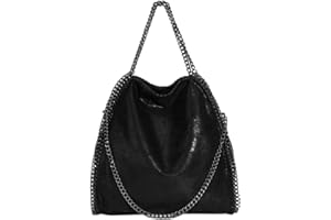 Wivmypog Damen Handtasche Frauen Kunstleder Crossbody Schultertasche Mode Kette Tasche Große Hobo-Taschen für Frauen