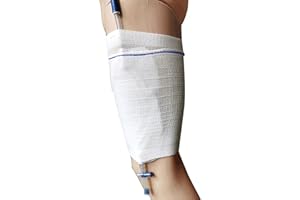 FAKEFACE Catheter Leg Bag Holder Elastic Urine Bag Leg Sleeve Stay in Place Urinary Drainage Bag Cover Washable and Reusable Catheter Stabilization Device for Men Women (M)
