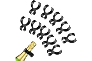 KIEYEENO Clips de Bouteille, 10Pcs Clip Attache Bouteille de Champagne Support de Bouteille pour Cierges Magiques Support pour Bougies Feu d'artifice Pyrotechnique Clip De SéCurité Fontaine De Glace De FêTe