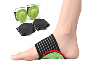 TWOBUD 2 Pair Arch Support Compression Cushioned Plantar Fasciitis Sleeves for Feet Pain Relief & Sore, Improve Flat Feet Heel Spurs Fallen Arches & High Arch for Men and Women (One Size Fit All)