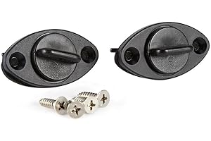 QIILU SolUptanisu Tapón de Drenaje de Kayak, 2 Pcs Kayak Barco Canoa Enchufe de Drenaje Agujeros Tapones Universal Scupper Tapón Bungs Accesorios reemplazo para Bote Kayak Dinghy，Negro