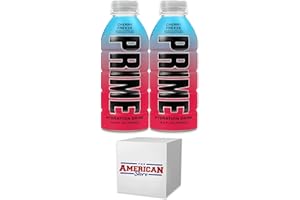 THE AMERICAN STORE Prime Hydration Drink, Pack of 2 Cherry Freeze Limited Eddition US Cold-Activated Bottle 16.9oz (500ml) - US Import