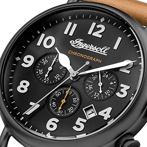 Ingersoll Herren Analog Quarz Uhr mit Leder Armband I03502