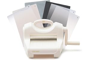 Vaessen Creative Cut ˈEm Easy Kit de Démarrage Machine de Découpage et Gaufrage A5, Blanc/Rose