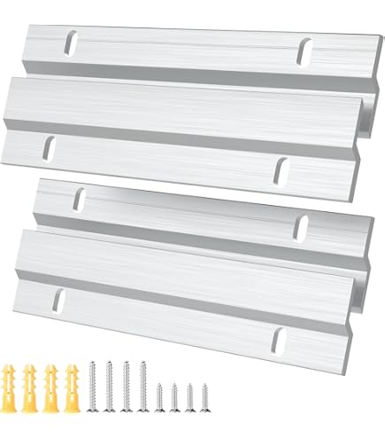 Kit 10 Paia Ganci A Z Francesi Invisibili - 5,1 Cm In Alluminio - Per Appendere Specchi, Cornici, Quadri - Con Viti