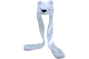 JK Home Déguisement Enfant Adulte Bonnet Animal Peluche 3 en 1 Chapeau d'hiver Echarpe Gants