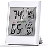 Umedo Digital Hygrometer Indoor Thermometer, Humidity Gauge Room Thermometer with Large Display, Air Comfort Indicator and Ac